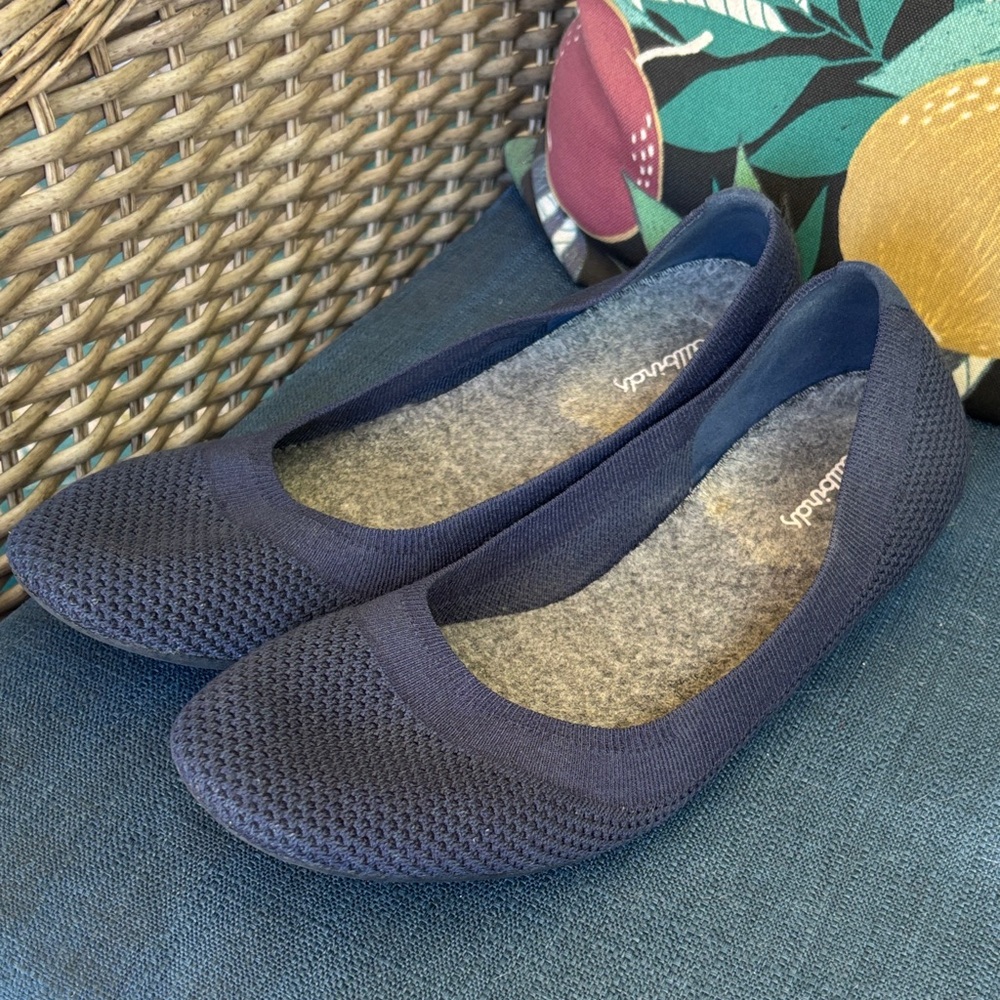 Alllbirds Blue Knit Ballet Flats -